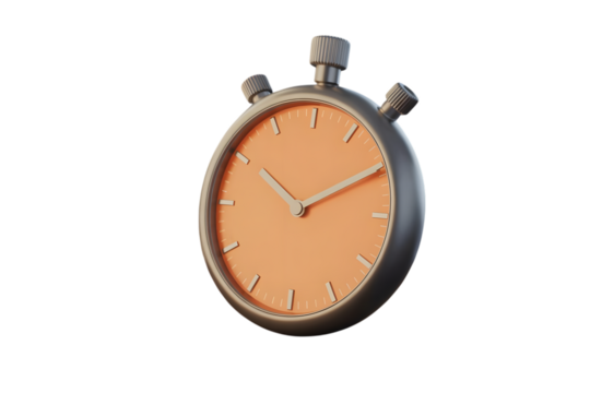 Stopwatch timer isolated on transparent background