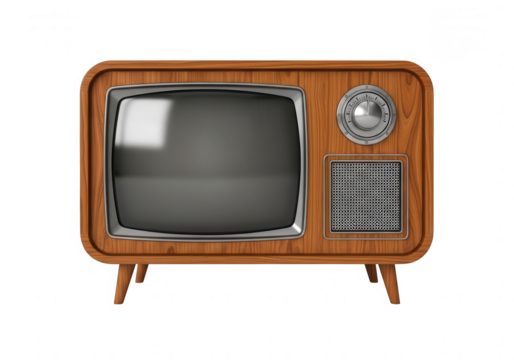 Retro television isolated on transparent background brings a nostalgic charm with its vintage design and classic appeal