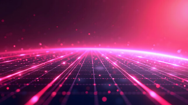 Vibrant data stream futuristic glow