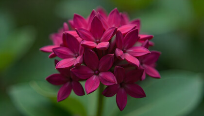 Vibrant magenta flower cluster blooms