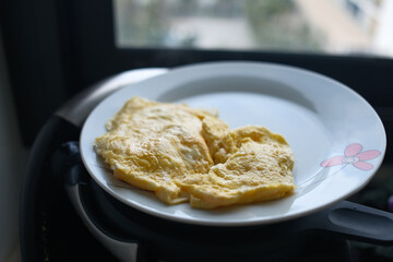 spanish egg omelette as typical lunch food
