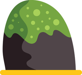 Moss covered rock symbolizes resilience and natural beauty, showcasing the peaceful coexistence of different life forms