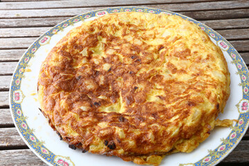 spanish egg omelette as typical lunch food