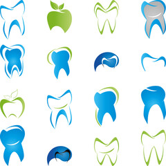Verschiedener Zähne Sammlung, Zahn, Logo, Icon, Logos Sammlung