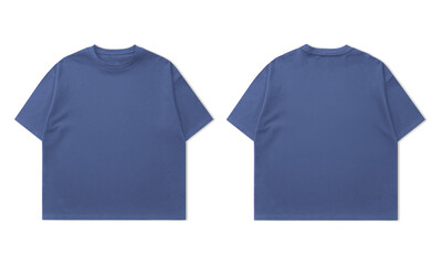 Stylish periwinkle crew neck tee shirt mockup perfect for showcasing your designs front and back views