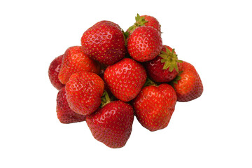 Fresh group of berries isolated on a white background.