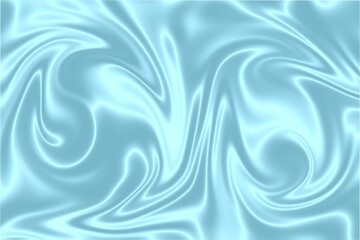 Abstract background of smooth, flowing aqua and light blue liquid swirls, reminiscent of silk fabric or rippling water, with soft highlights and a calming, ethereal quality