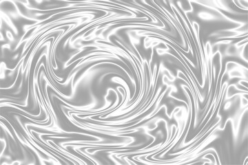 Abstract background of swirling silver liquid with high-contrast highlights and deep shadows, creating a metallic, fluid, and dynamic visual texture suitable for modern design