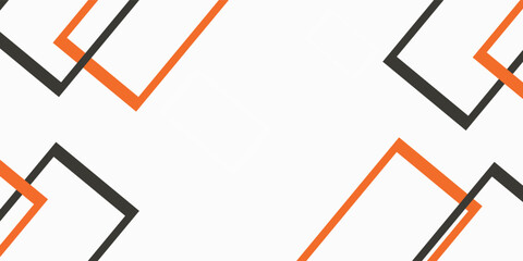 Bright black banner with a trend orange stripes