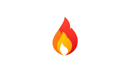 Vibrant flame illustration with gradient colors representing heat and energy in a dynamic design
