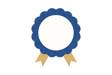 Blue award ribbon with blank space illustration