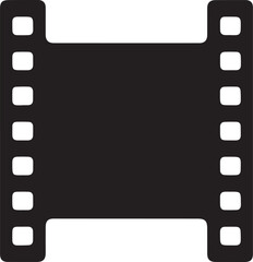Silhouette film reel and strip icon