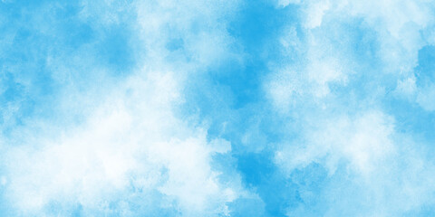 Light blue watercolor sky texture background, blue sky with clouds in grunge style, aquarelle painted paper textured canvas for vintage design, Soft blue and white watercolor wash background texture.