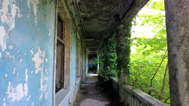 The abandoned sanatorium Medea in Tskaltubo spa resort, Georgia
