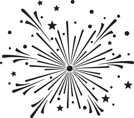 Festive Celebration Fireworks Burst Icon for Joyful Events and Special Occasions