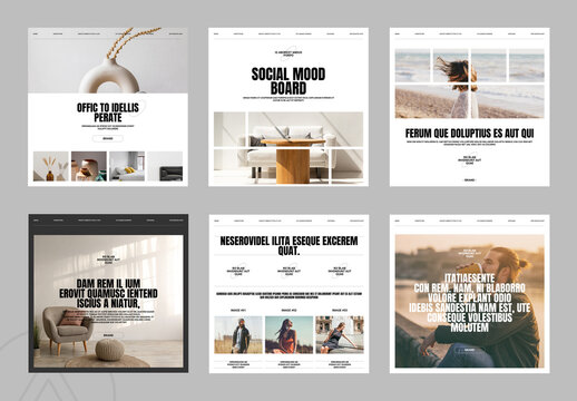Social Mood Board Template