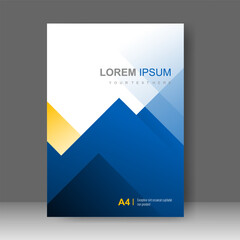 Fototapeta premium Book cover colorful arrow modern design. Annual report. Brochure template, catalog. Simple Flyer promotion. magazine. Vector illustration