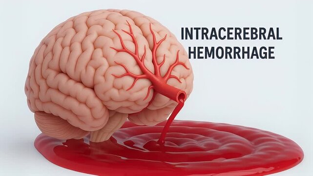 Intracerebral hemorrhage brain stroke bleeding artery vessel clot neurology medical anatomy emergency trauma rupture cranial healthcare diagnosis pathology neuroscience medicine intracerebral