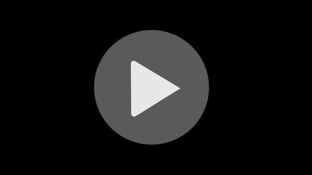 A gray pause button icon on a black background, commonly used in media players to halt playback, offering a simple and recognizable symbol animation