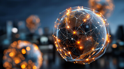 Abstract fintech visualization showing cryptocurrency transactions across global network no faces visible crypto transactions digital finance blockchain transfer