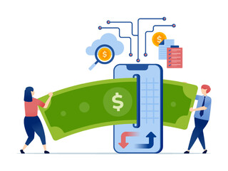 Secure banking apps for online debt transfer, loan service, and management