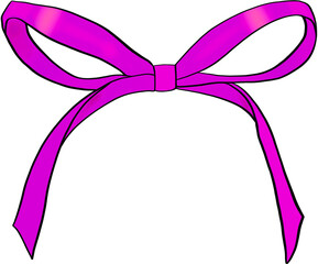 purple ribbon bow