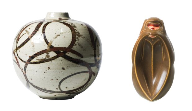 Unique artistic ceramic vases modern studio decorative objects for indoor settings