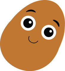 A brown potato vector illustration