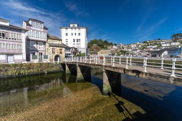 Panoramic view of Luarca city. Asturias. Spain