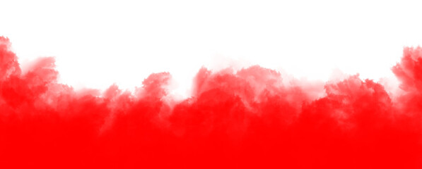 Red dust smoke cloud particles isolated on PNG background. Red smog dust explosion rising. Design...