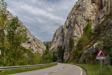 mountain range on the Bear Trail. Asturias. spain