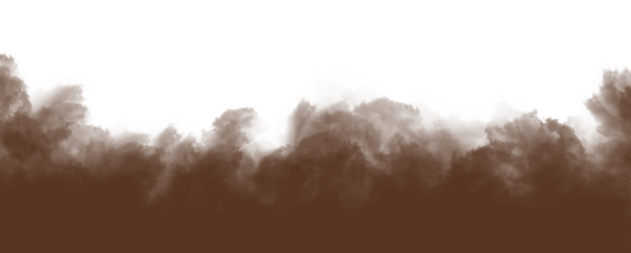 Dust Brown sand soil smoke cloud particles isolated on PNG background. smog sand dust explosion rising. Design elements for Compositing, covering, overlay, Transparent