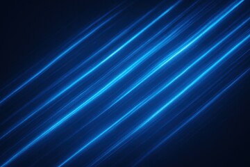 Fototapeta premium Abstract blue light streaks create a dynamic, modern background with a futuristic feel.