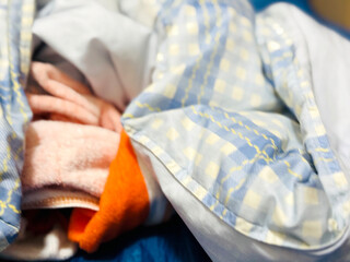 布団と毛布のアップ