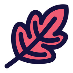 oak leaf icon for illustration