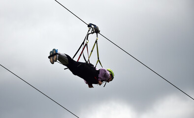 Seilbahn Megazipline im Harz über die Rappbodetalsperre