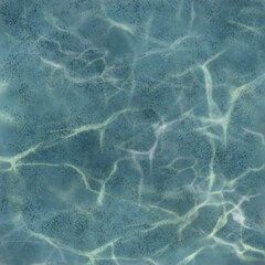 Abstract visual of light refracting through blue green water.