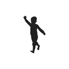silhouette of children playing