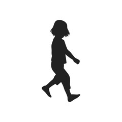 silhouette of children playing