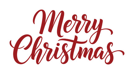Elegant and festive merry christmas calligraphy in a rich red hue, perfect for adding a touch of holiday cheer to your designs ideal for cards, invitations, and seasonal projects