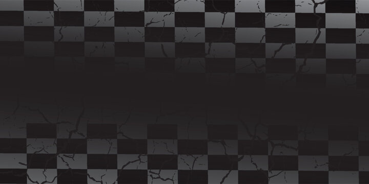 Black and white grunge background of racing flag. eps 10 modern.