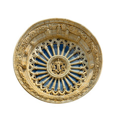 Gravina in Puglia, Italy - Concattedrale di Santa Maria Assunta, rosette or rose window - a circular decorated window, typical of Gothic churches in Europe