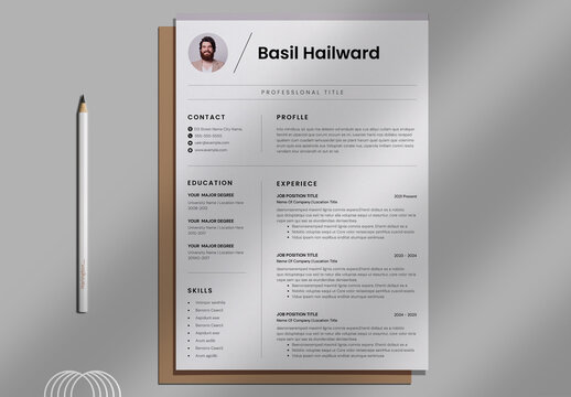 Clean Resume CV Template
