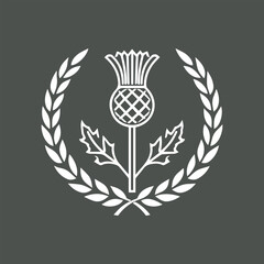 Modern Scotland Illustrations for St Andrew’s Day with Saltire Cross, Celtic Knot, Castle Silhouette, Bagpipes, and Traditional Cultural Elements