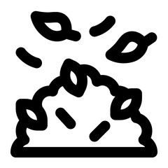 leaf pile icon for illustration