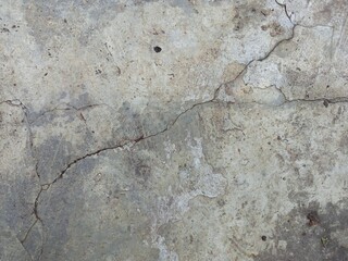 Cracked Gray Concrete Floor Grunge Texture Background