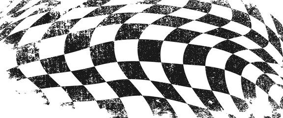 Obraz premium Race flag grunge vector design transparent background. Speed flag vector illustration isolated