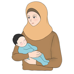 new mother holding baby