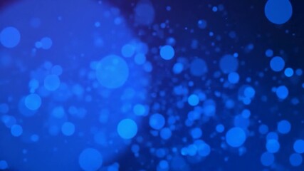 Abstract background of blurred blue circles floating on a dark gradient - Powered by Adobe