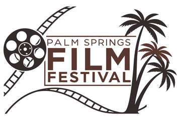 Flat modern design of Palm Springs film festival vector art
